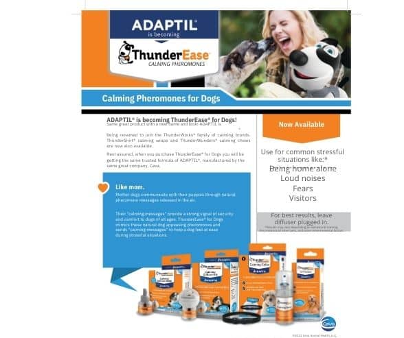 adaptil is now thunderease.