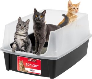 XX-Large Cat Litter Box, Open Top Extra Large Litter Box.